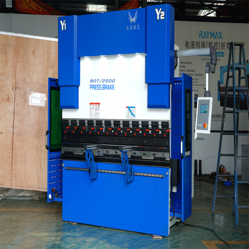 CNC manuālā lokšņu liekšanas mašīna 80 tonnu hidrauliskās preses bremžu metāla liekšanas mašīna